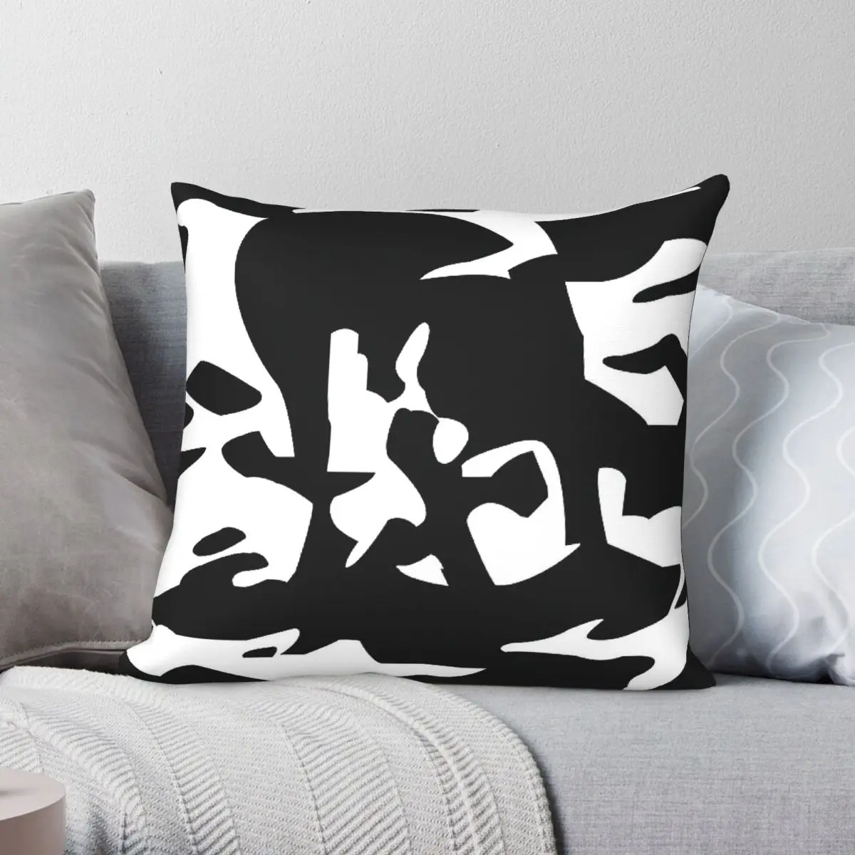 Zero Escape Funyarinpa Square Pillowcase Polyester Linen Velvet Printed Zip Decorative Car Cushion Cover
