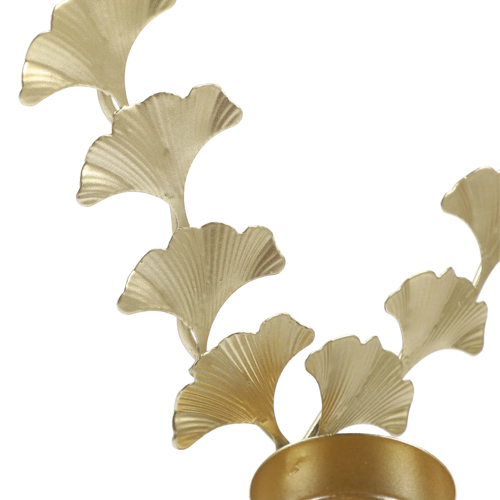 

Retro Leaf Shape Metal Taper Holder Strong Wear Resistant Desktop Stand for Cafe Western Restaurant Hotel Decor