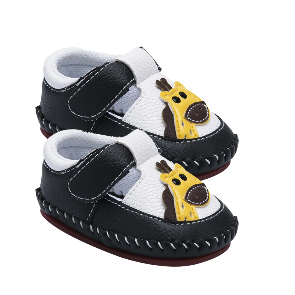 1 paio di scarpe per bambini prewalker in PU suola morbida traspirante antiscivolo calzature per bambini modello cartone animato scarpe per neonati regalo