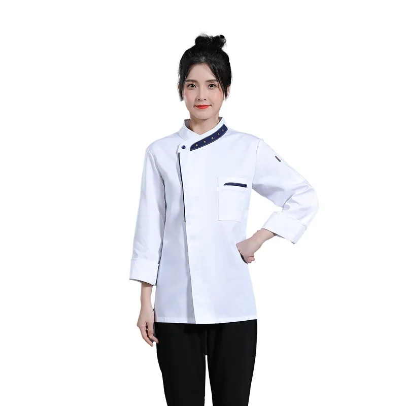 C252 Unisex Chef Jacket Shirt Kitchen Bakery Work Uniform Food Service Waiter Costume Catering Restaurant Cooking Cook Coat