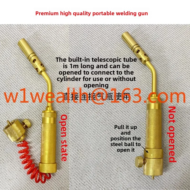 Miniature High-Temperature MAPP Gas Torch Soldering AC Refrigeration Copper Pipe Repair-Oxygen-Free Welding Torch