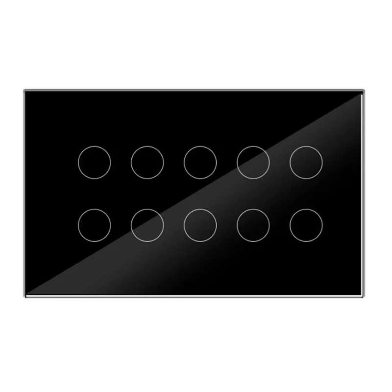 

ABFN-10-Way Tuya Wi-Fi Smart Touch Light Настенный выключатель Стеклянная панель Приложение, совместимое с Alexa Google Home Управление всего дома Easy T