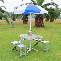 Chaise de Table Pliante pour Camping, Parasol de Plage pour Touriste