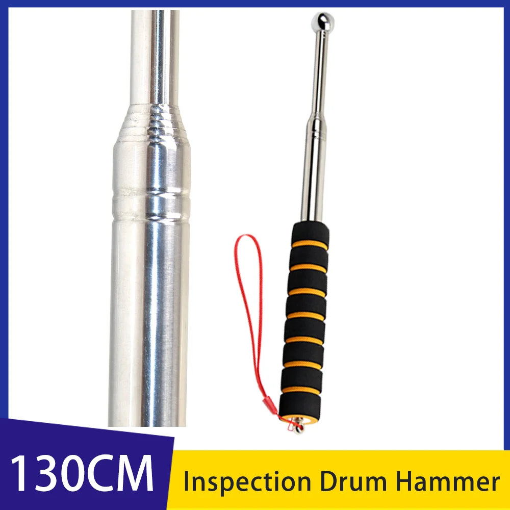 1.3M~2M Hollow Drum Hammer House Inspection Tool Hollow Drum Hammer Stainless Steel Telescopic Drum Hammer Detection Tile