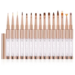 Nail Art Acrylic Liquid Powder Carving UV Gel Extension Builder Painting Brush Lines Liner Drawing Pen Manicure Tool Born Pretty