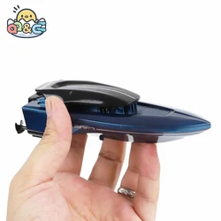 Mini RC Boats nave da corsa telecomandata elettronica ad alta velocità con luce a Led giocattoli da competizione per bambini per regali per bambini