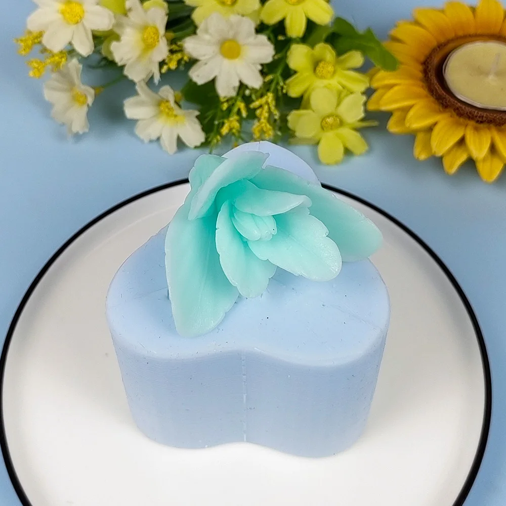 Leaf Mold 3D Flowers Silicone Mold Squishy Toy Mold Cake Candle Soap Mould DIY Aromatherarpy Household Decoration Craft Tools