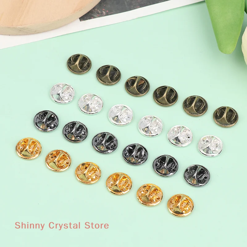 100 Stück Metall-Sicherungsrückseiten für Broschen, Anstecknadeln und Ausweishalter, DIY-Schmuckherstellung