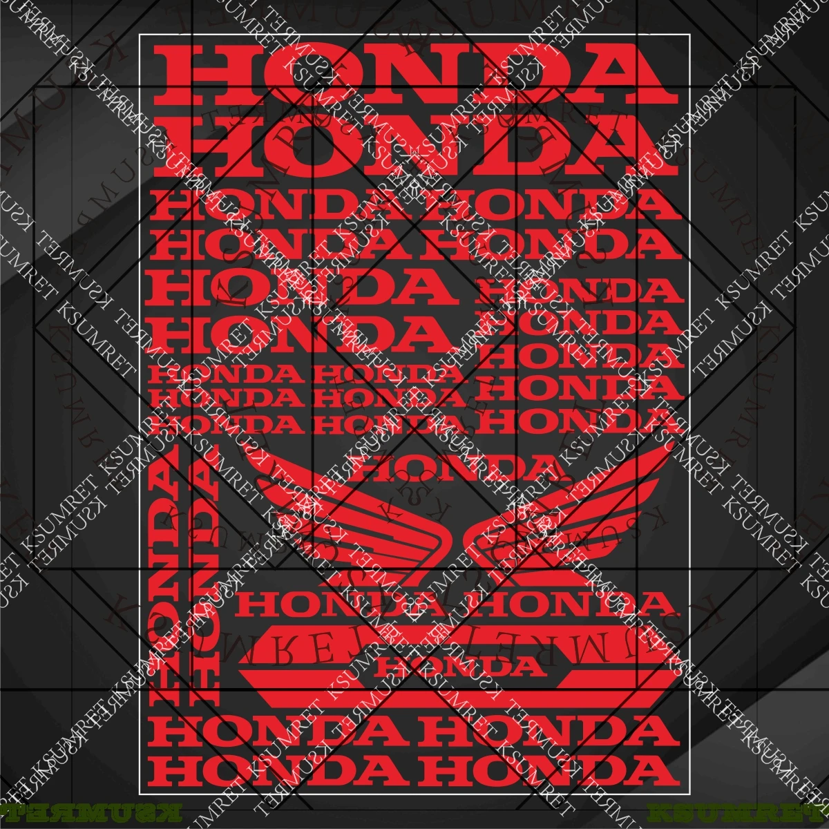 For Honda Motorcycle Sticker Decals Helmet Logo Set image 3