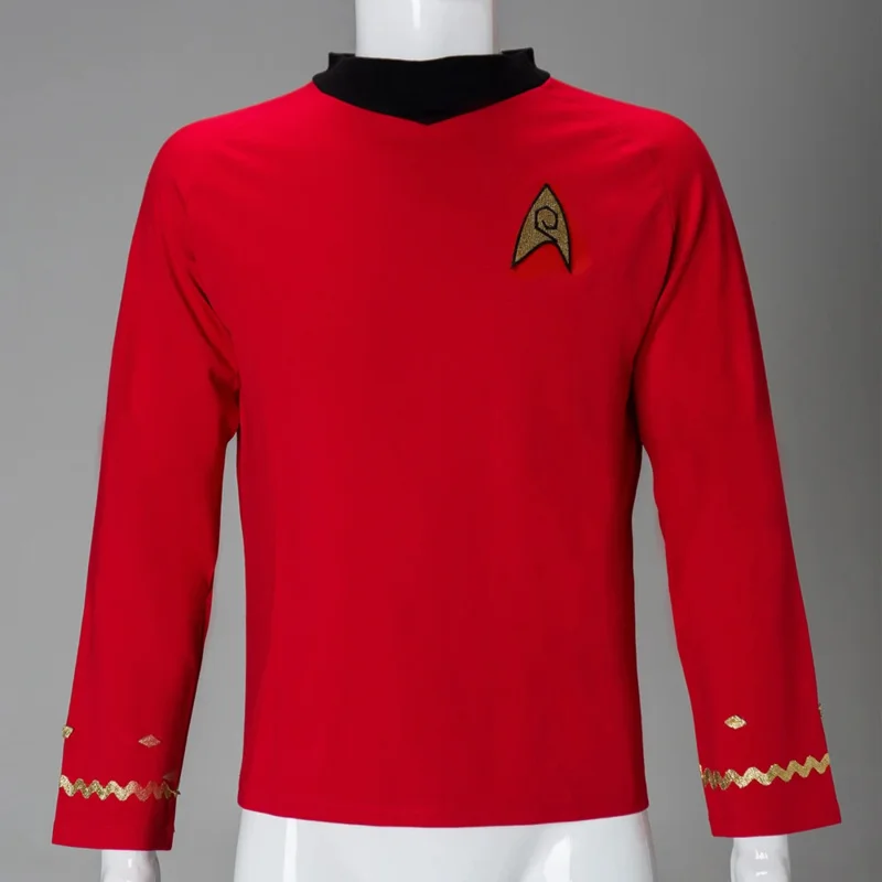 

Cosplay Star The Original Series TOS Rek Cosplay Scotty Red Shirt Uniform Costume Halloween New