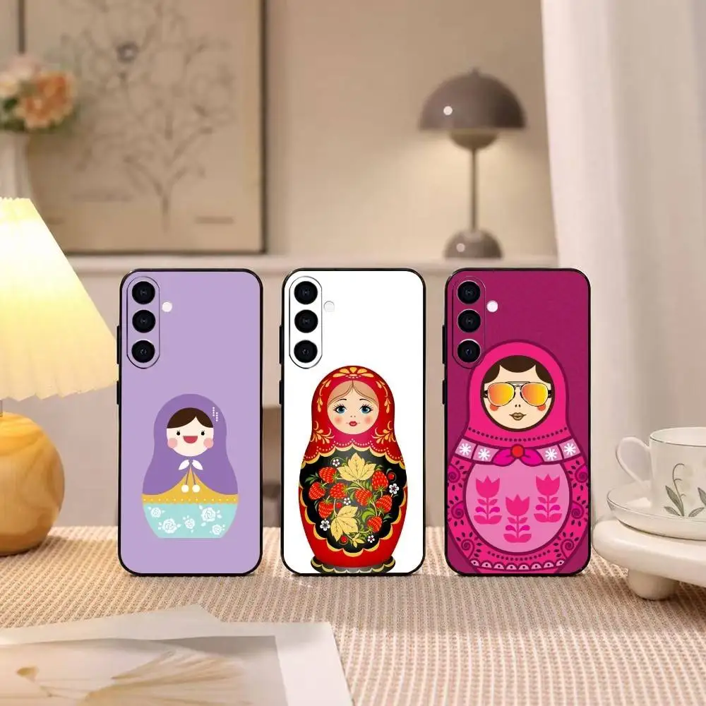 Russian Matryoshkas gift  Phone Case For Samsung Galaxy A73,A72,A71,A70,A53,A52,A51,Soft Silicone Black Cover