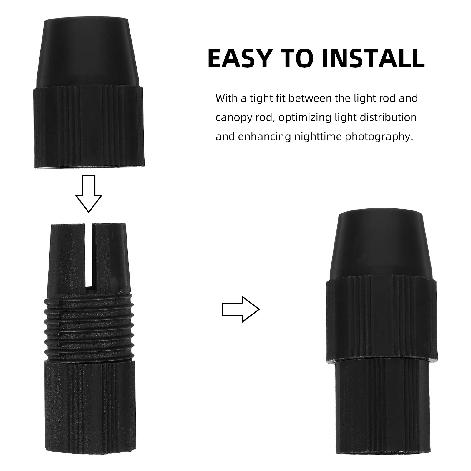 4 قطعة موصل قضيب تليسكوبي لأعمدة ضوء المظلة آلية قفل الإعداد السريع قابل للتعديل ارتفاع التخييم التصوير ترايبود