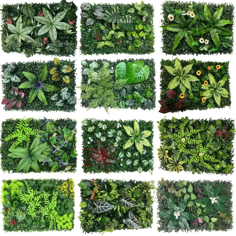 

40x60 cm Artificial Plant Grass Wall Panel Background Home Decor Privacy Fence Grass Mat Greening Panel Decorative Wall Fence