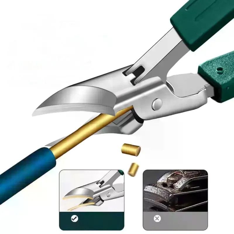 กรรไกรตัดเล็บป้องกันการกระเด็น กรรไกรตัดเล็บขนาดใหญ่ หนา แข็งพิเศษ กรรไกรตัดเล็บคม กรรไกรตัดเล็บแบบเฉียง อุปกรณ์ทำเล็บสำหรับใช้ในบ้าน