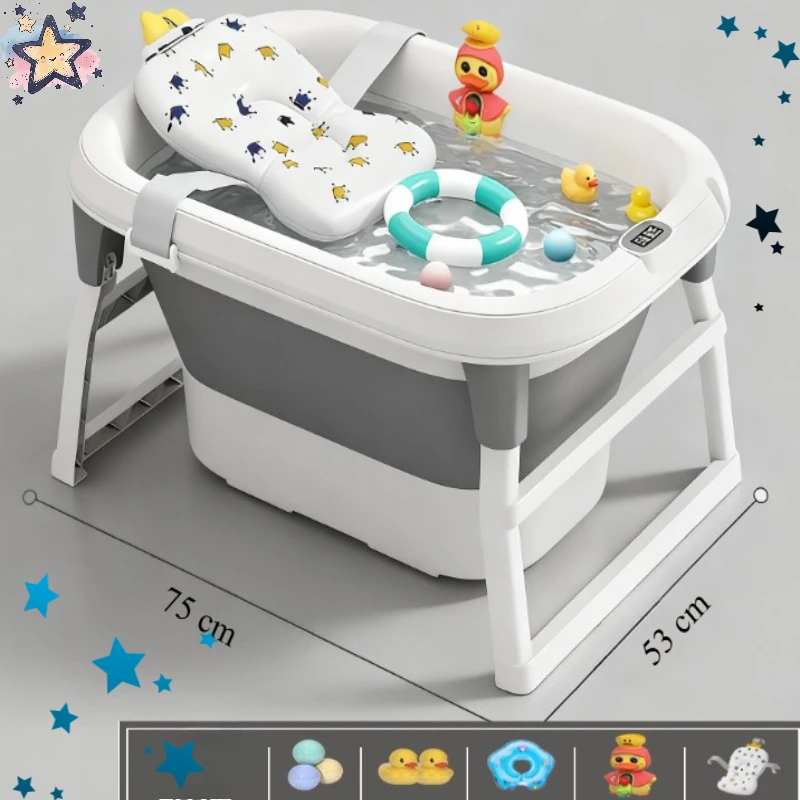 

Children's Bath Bucket Folding Tub Large Household Baby Swimming Products
