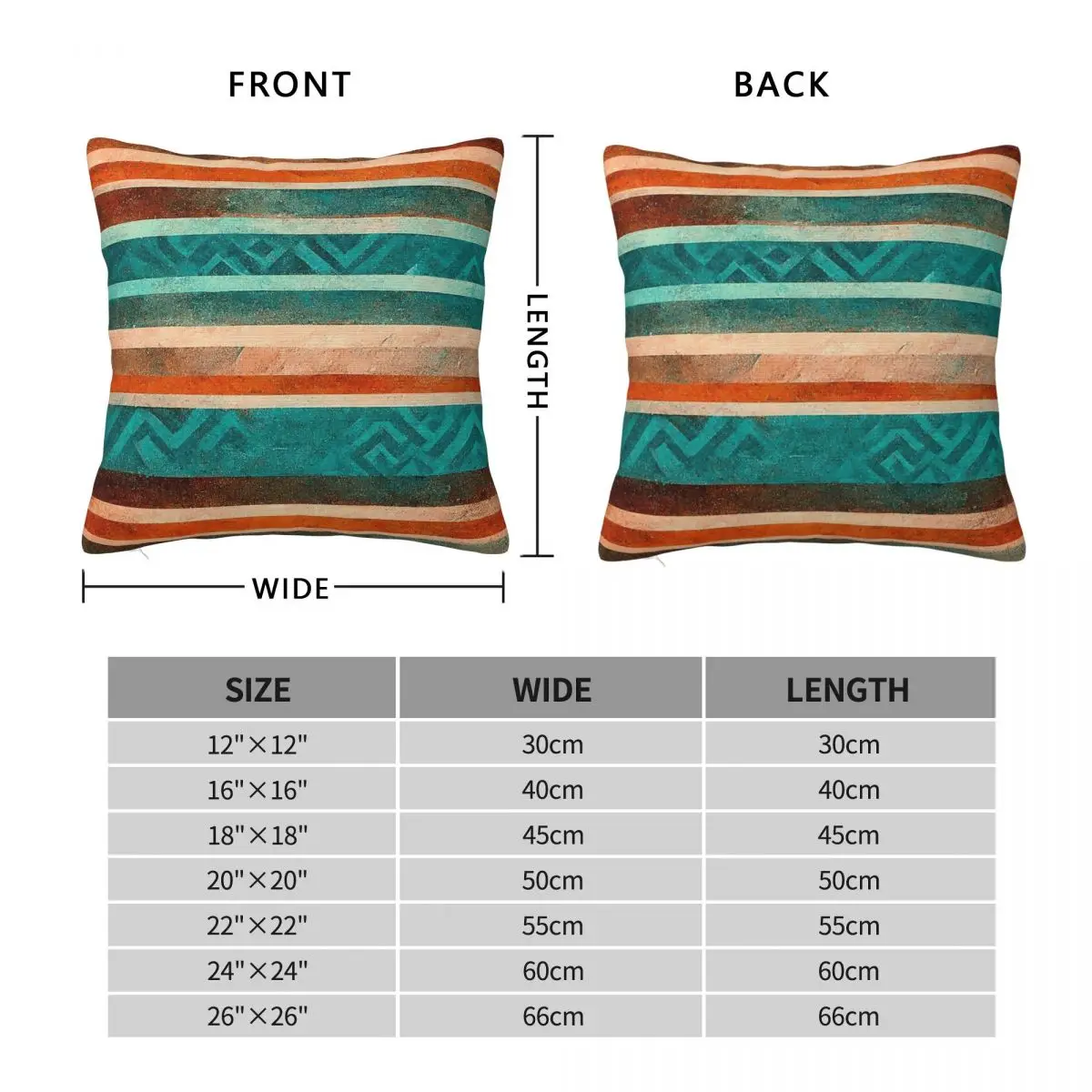Turquoise Copper Pastel Square Pillowcase Polyester Linen Velvet Creative Zip Decorative Pillow Case Home Cushion Cover 18