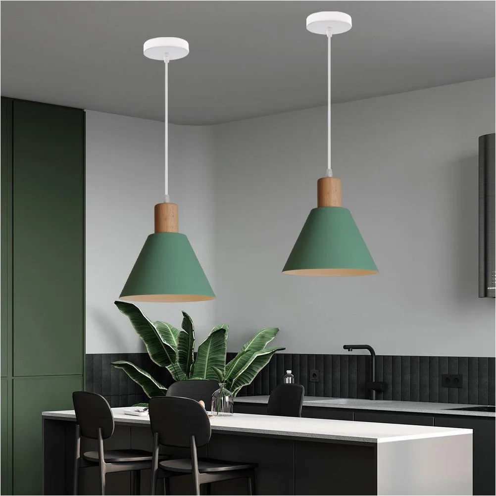

Cone Shape Modern Pendant Light Fixture Simple Color Refined Elegant Lighting for Bedroom Living Room Hotel Corridor