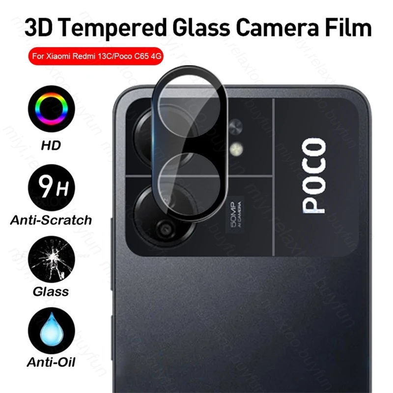 PocoC65 Case Camera Lens Protector Tempered Glass Cover For Poco C65 C 65 65C Poxo Poko Little Redmi13C Redmi 13C Redmy 13 C C13