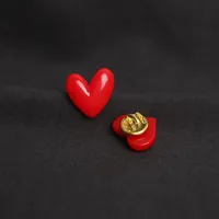 New Cute Red Heart Brooches Romantic Love Heart Resin Pins Mini Decorative Pins Lovers' Gift Clothes Bag Accessories