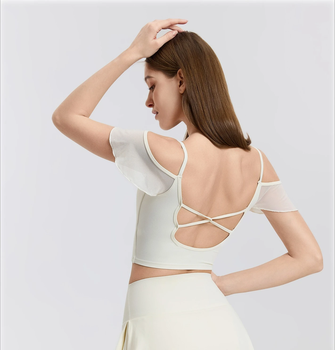 Women's Patchwork Lace Back Vest Spring Summer New Fitness Pilates Sports Bra Chest Cushion Comfortable Supportive Bra
