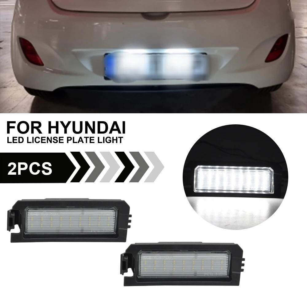 

2PC LED Number License Plate Light For Hyundai i30 PD PDE N i30N Fastback PD Elantra GT Sonata Veloster For Kia Rio Niro Cadenza