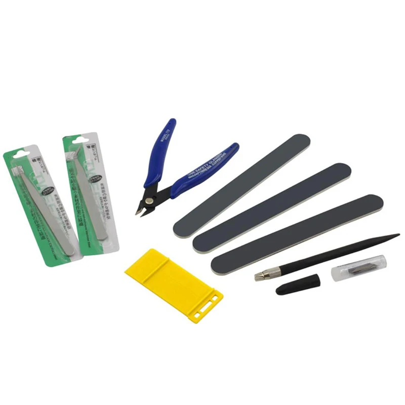 Kit de herramientas modelo AB51, herramientas básicas de modelado, juego de manualidades, Kit de herramientas de construcción de Hobby para reparación de construcción de modelos de coches