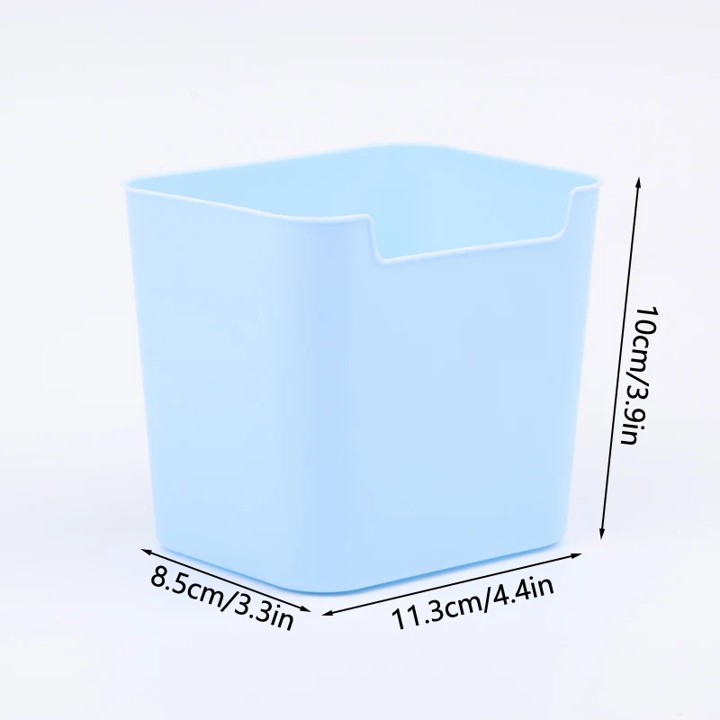 Creative Pencil Organizer Large Capacity Pen Holder Solid Color Desktop Storage Box Simple Stationery Box Office Supplies