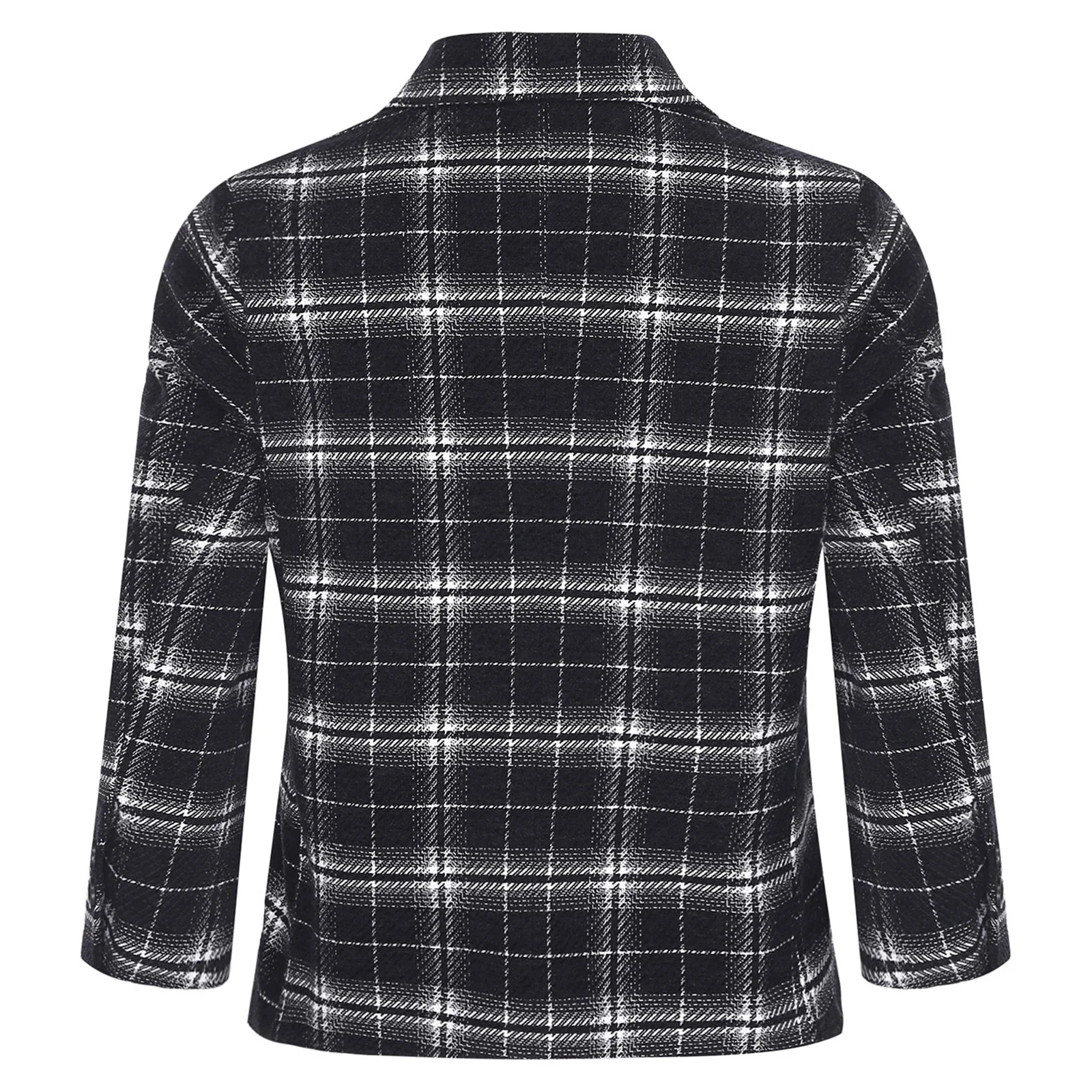 Uniformi scolastiche per bambini Cappotti Capispalla da ragazzo Ragazzi Blazer scozzese stile britannico Risvolto con risvolto Giacche doppiopetto