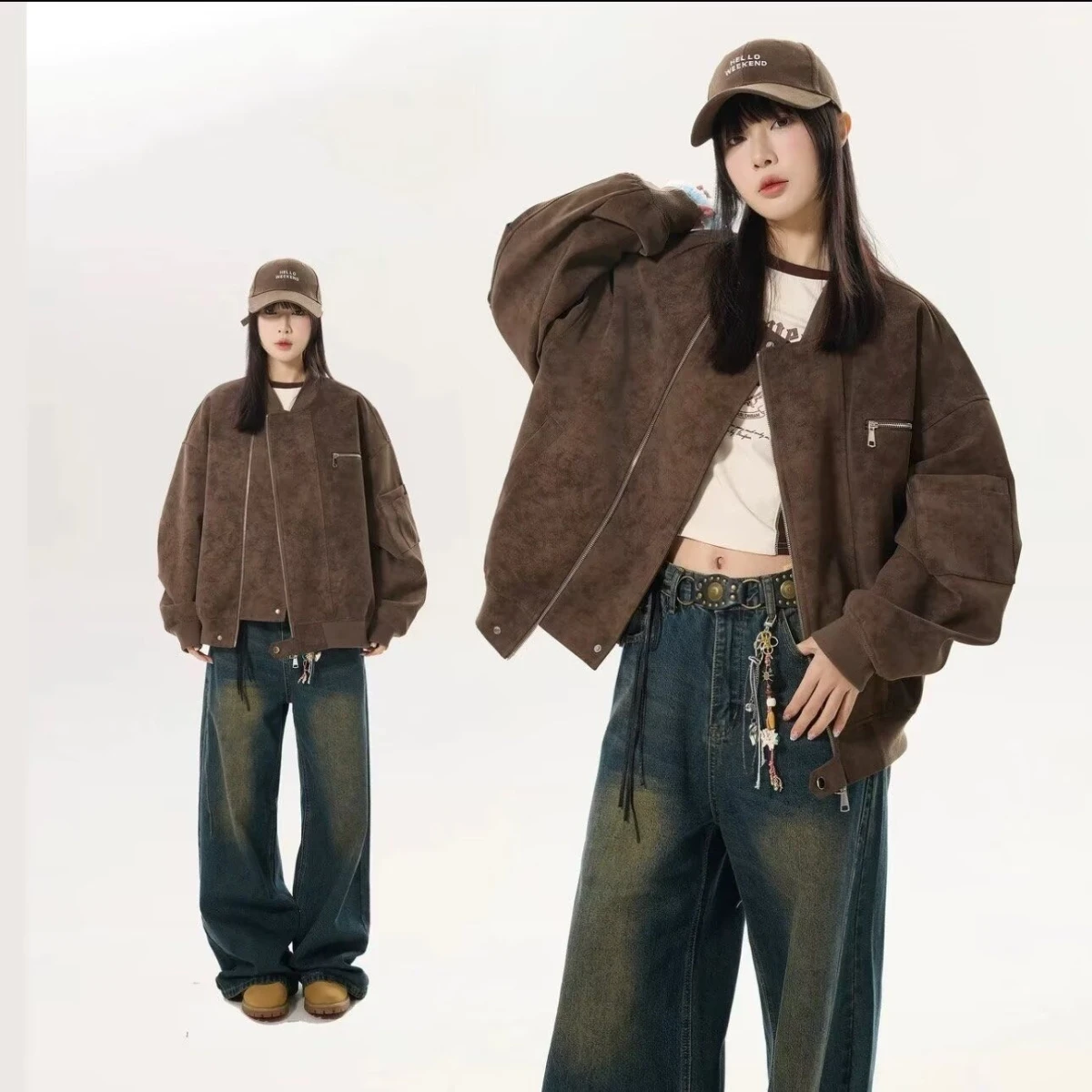 

Hong Kong Sle Hip Hop Letter Print Men's Jeans High Street Trendy Long Pants mid Waist Water Waed Cotton Polyester Blend