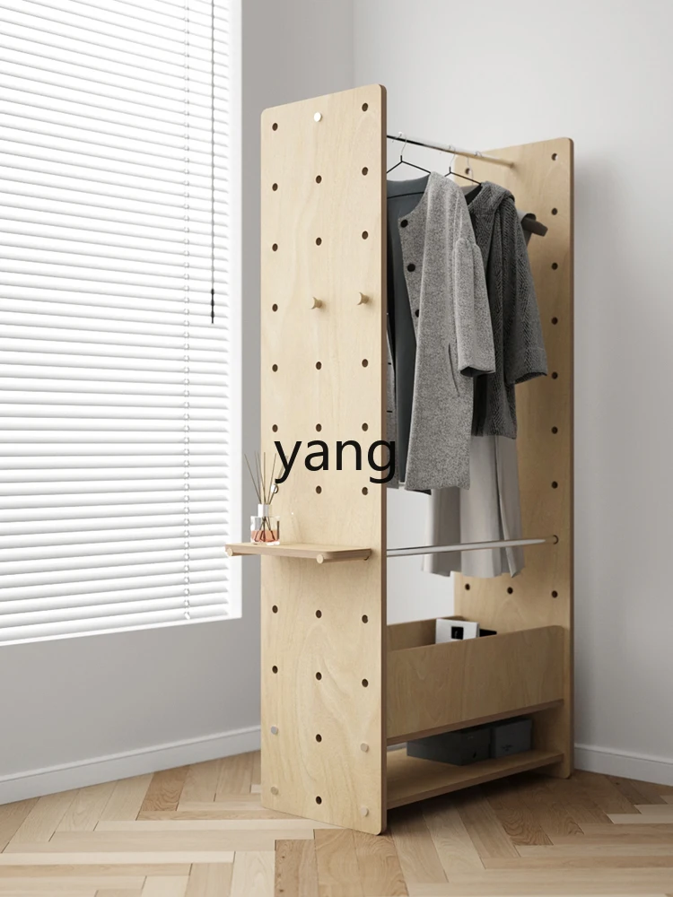 yjq random hole board storage hanging clothes ocean board medieval floor solid wood clothes and hats rack