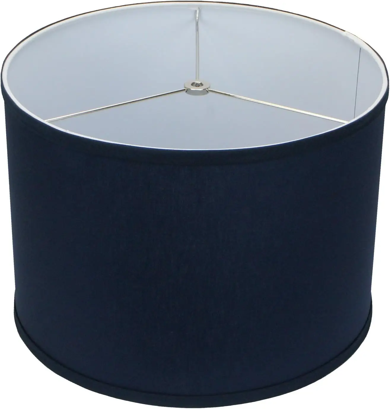 

14" Top Diameter x 14" Bottom Diameter 10" Height Cylinder Drum Lampshade USA Made (Navy Blue)