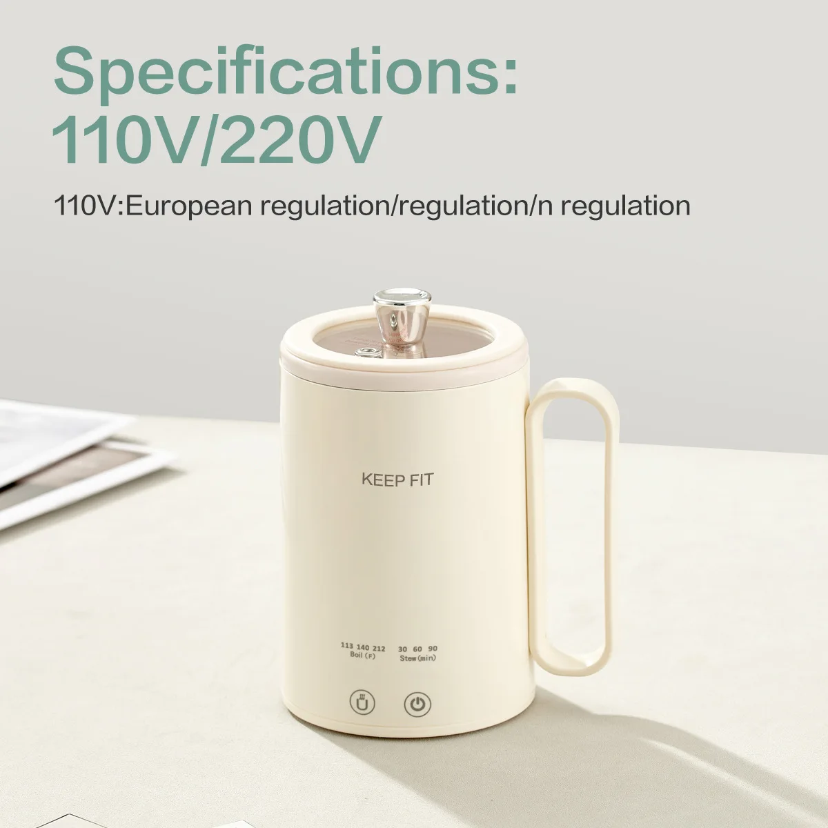 

Mini Portable Electric Kettle Hot Water Boiler Heater 300W with Auto Power off Feature for Travel Tea & Coffee Making 110V