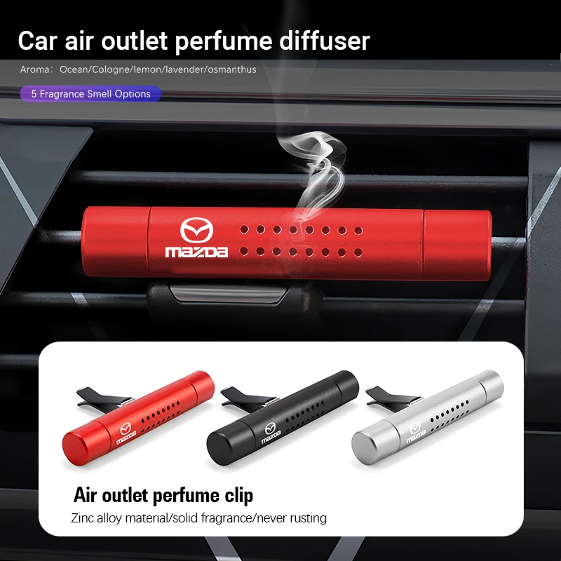 Clip de parfum de sortie d'air de voiture, désodorisant, accessoires automobiles pour Mazda 3 6 2 5 CX5 CX3 Atenza MX5 CX7 Axela CX30 CX90 CX60 CX50