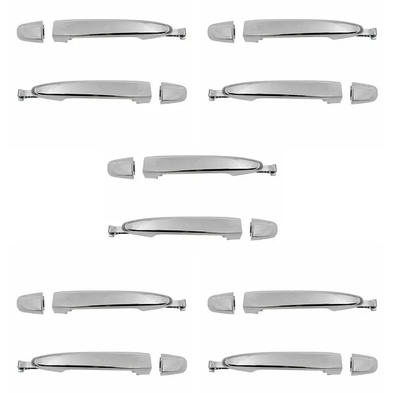 

M49K-10Pcs Rear Door Handle Exterior Door Handle For Toyota Sienna 2004-2010 69213-08020 69227-08040 Silver