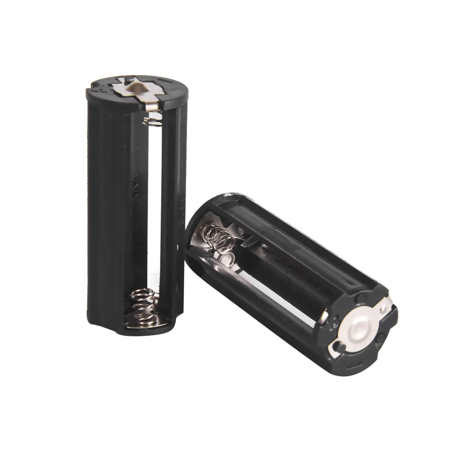 2Pcs/Set 3-AAA Battery Holder Black Plastic Box Cylindrical Case For Flashlight Round Circular Torch Accessories 54mm*21.5mm New