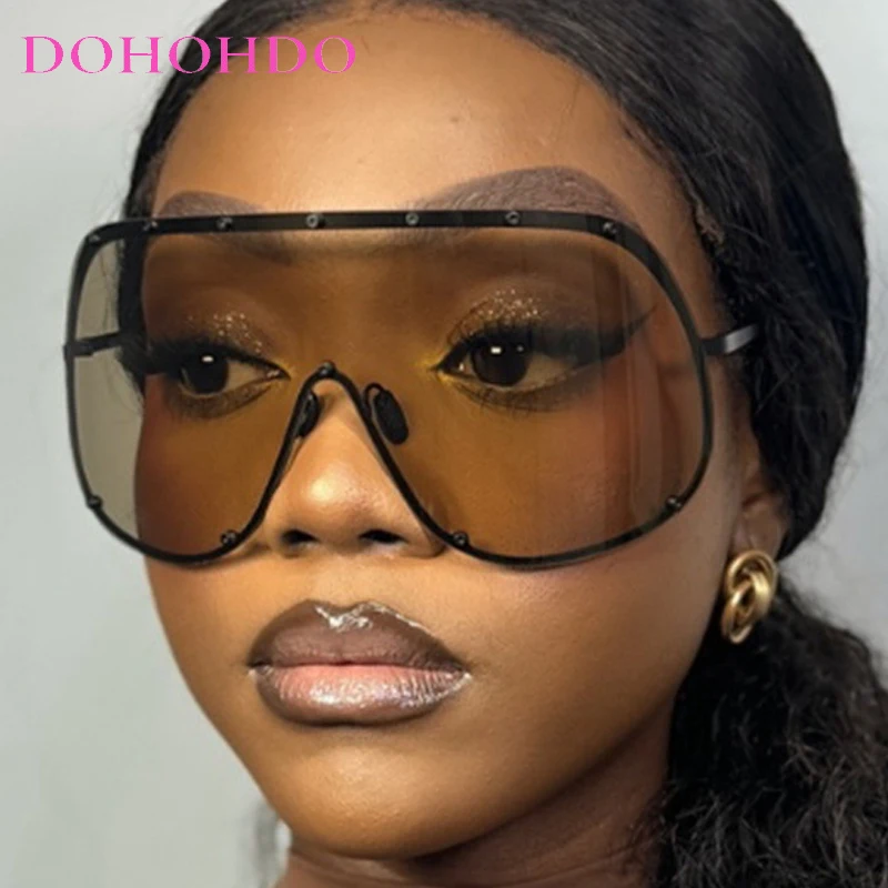

Trend Cool Oversized Punk One-pieces Women Sunglasses Luxury Design Men Sunglass Outdoor Drive Sports Windproof Goggles UV400