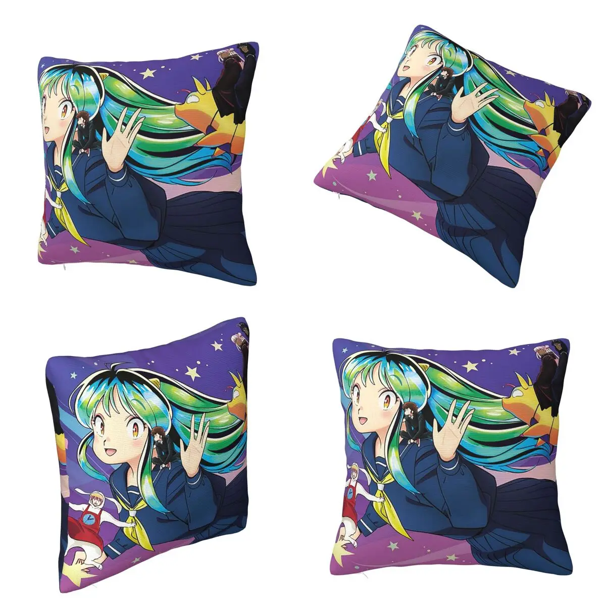 Urusei Yatsura Anime Game Square Pillowcase Cushion Cover Pillow Case Throw Pillow Cover for Home Sofa Living Room