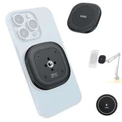 UURIG VRIG MG-01 Magnetic Phone Holder  for Magsafe to 1/4 Screw Mount for iPhone 14 13 12 Series with MG-08 Magnetic Disk
