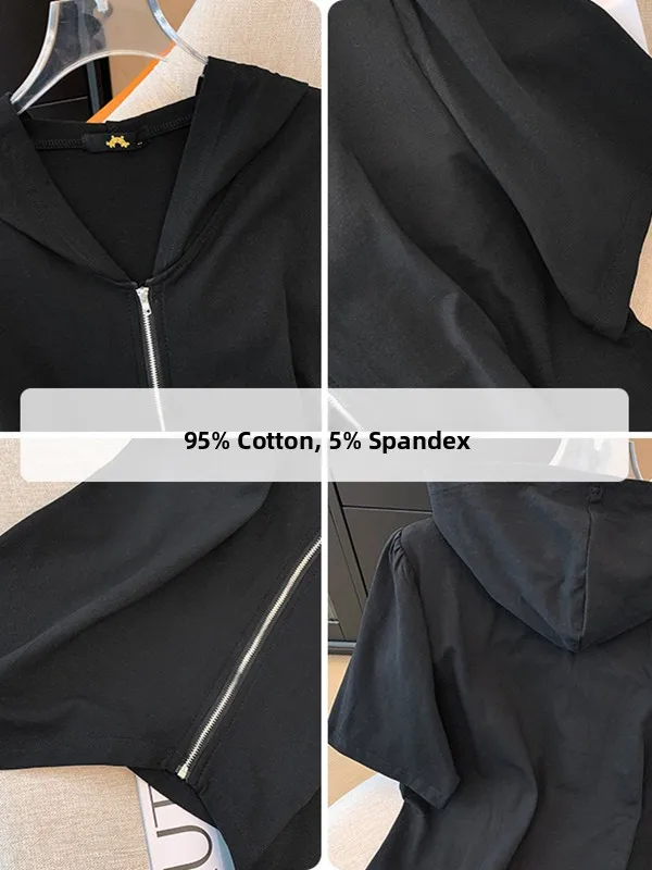 

Женская футболка больших размеров Bla ort Sve с открытым кардиганом, лето 300 Pou, очень большой утягивающий топ, модный корейский свободный топ...