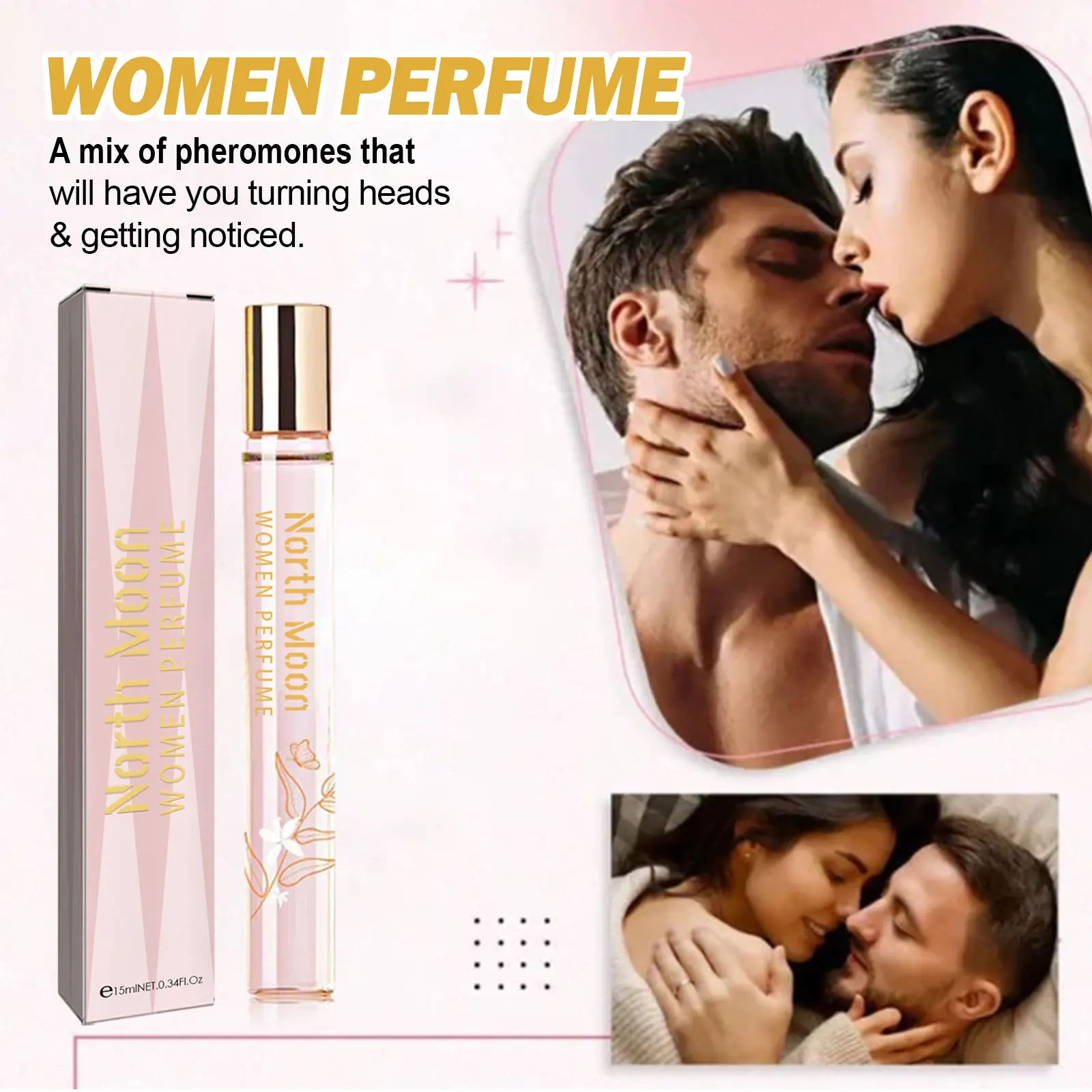 

North Moon Women‘s Perfume Rollerball, Portable Long Lasting Light Scent, Eau de Toilette Roll Elegance, Travel Size Fragrance