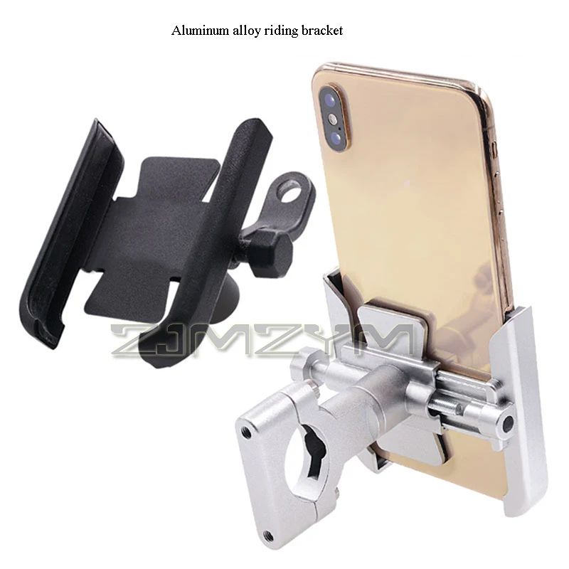 Bicicleta e motocicleta Phone Holder, Moto Espelho Retrovisor, Handlebar Mount, Celular Suporte de Navegação, Aluminum Stand Bracket