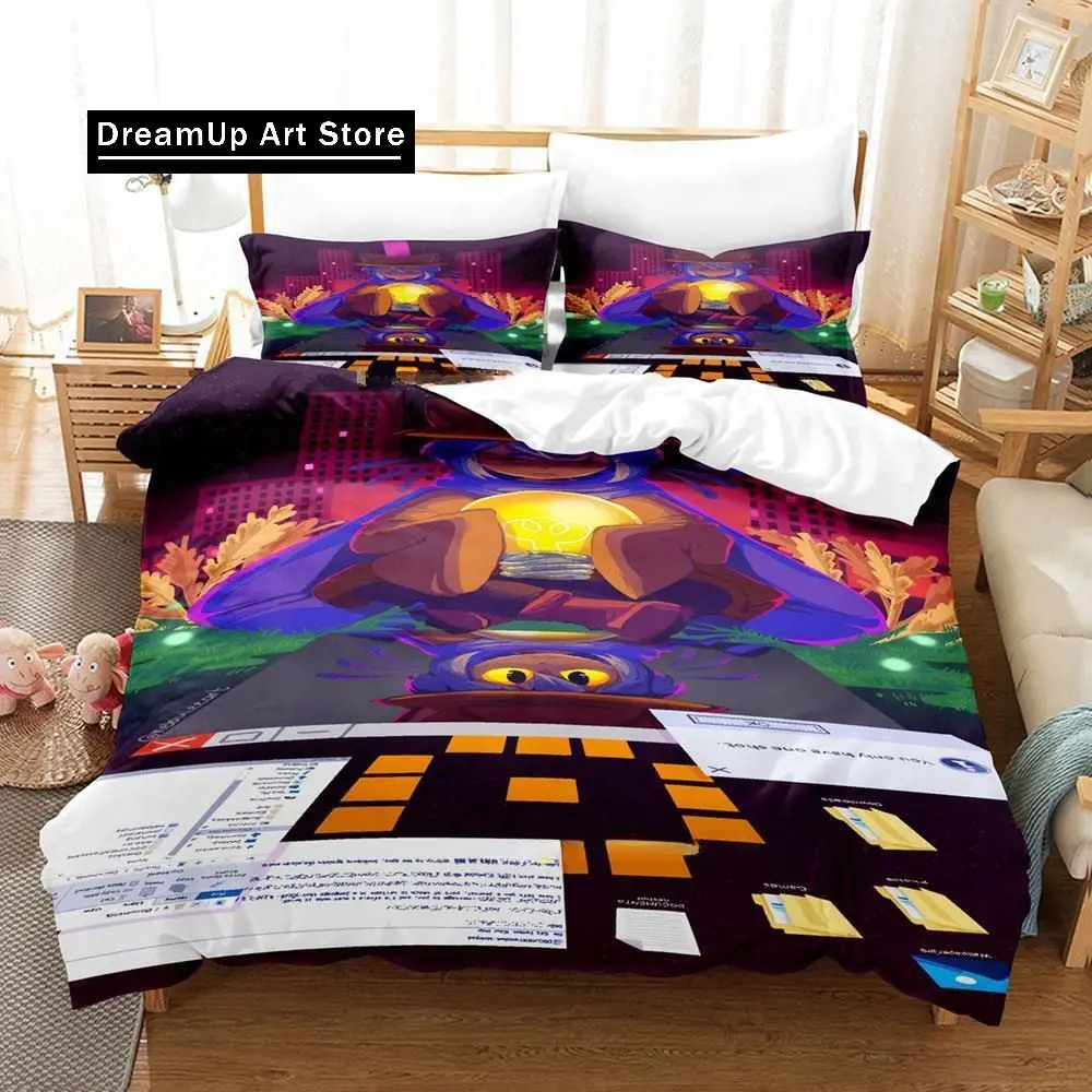 New Game OneShot Bedding Set Single Twin Full Queen King Size Bed Set Adult Kid Bedroom Duvet cover Sets 3D Anime Bed Sheet Set