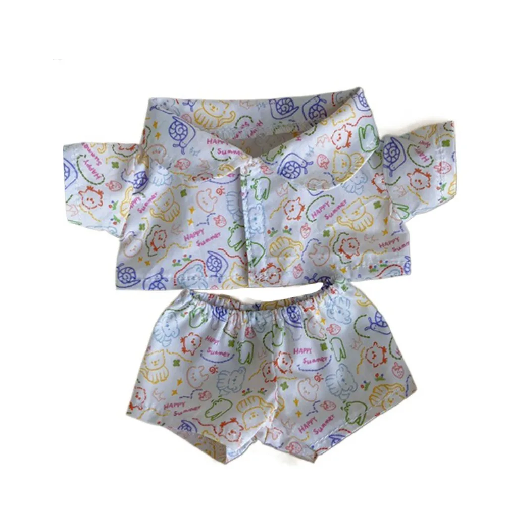 

1 set Pajamas 10/20cm Cotton Doll Clothes Outfit Shirt Set 20cm Cotton Doll's Clothes Fashion Cute 10cm Doll Clothes Kids Gift