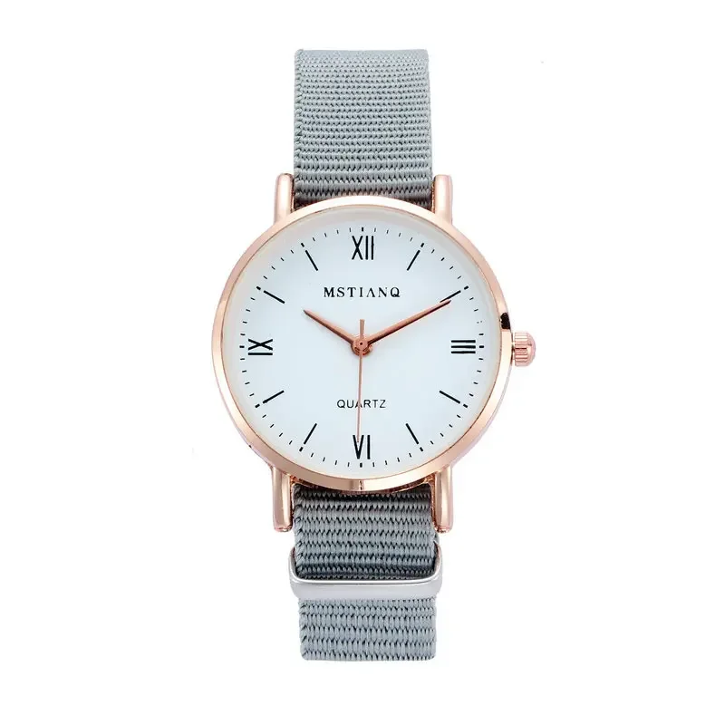 2024 Korean Version of Minimalist Women's Watch Fashionable Canvas Strap Fresh Instagram Style Versatile Women Watches Часи 명품시계