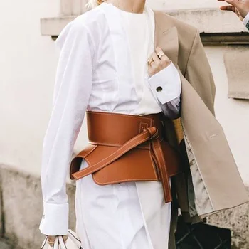 Knot Ultra Wide Girdle Waistband Women Lace Skirt Fashionable Decoration Tie Up Waist Closure Dress Versatile Accessories