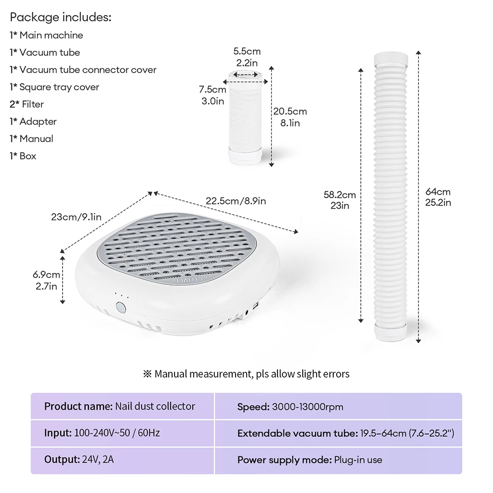 فرش مسمار مجمع الغبار 130 واط قوي شفط مكنسة كهربائية مع أنبوب الكوع مانيكير مروحة مسمار امتصاص الغبار لفن الأظافر #5