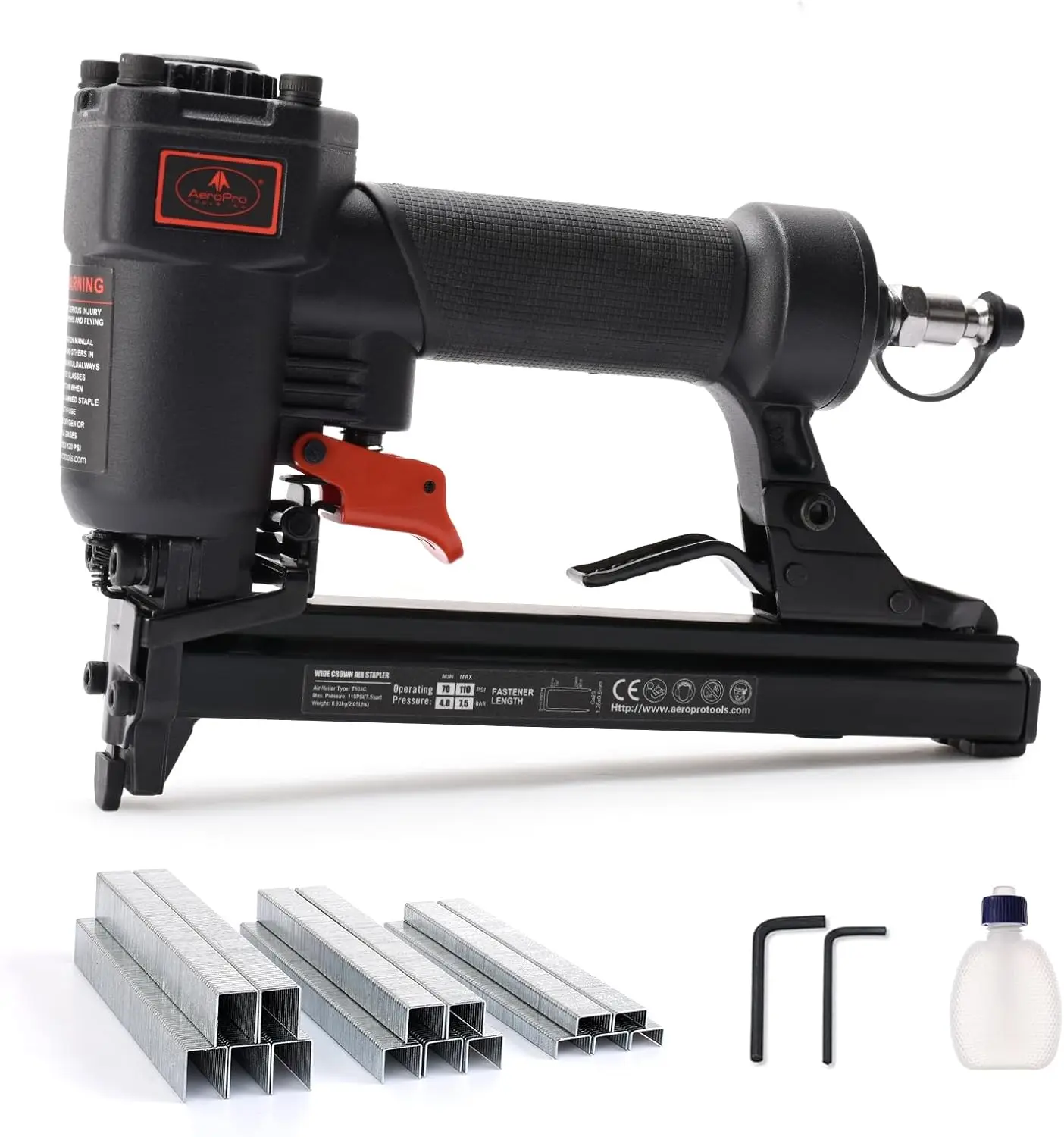 

20 Gauge Pneumatic Staple Gun with 1200 Staples for Upholstery, Woodworking, and DIY Projects