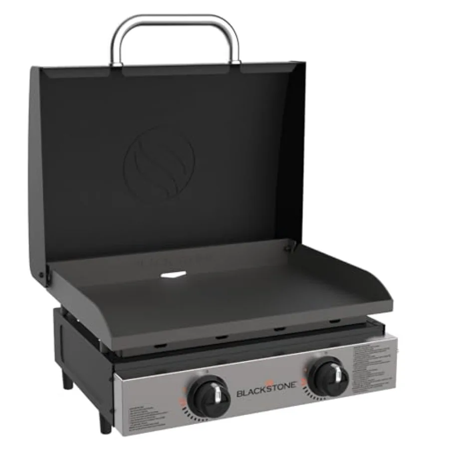 

1813 Original 22" Tabletop with Hood and Stainl Steel Front Plate, Powder Coated Steel, Black