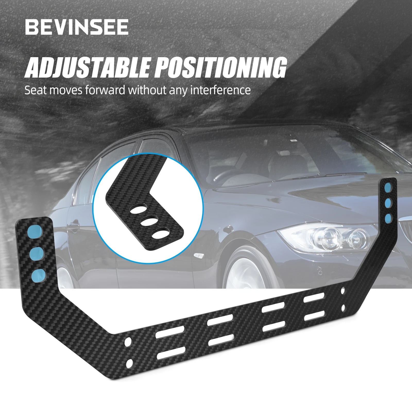 BEVINSEE 카본 파이버 소화기 브래킷 승객석 홀더 브래킷 BMW E90 E91 E92 E93 2005-2013용