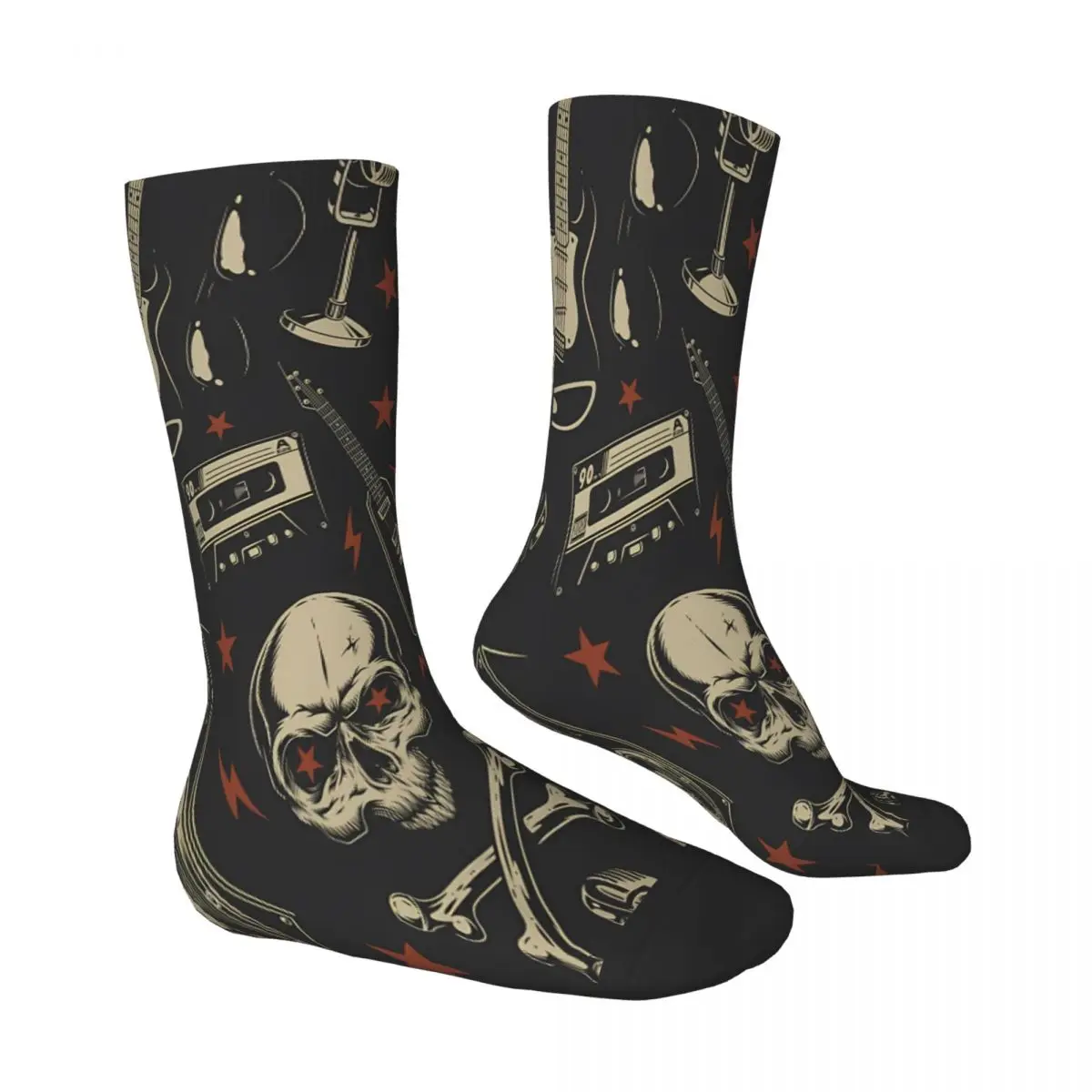 Rock & Roll Designs Bundle Socks Male Mens Women Winter Stockings Hip Hop